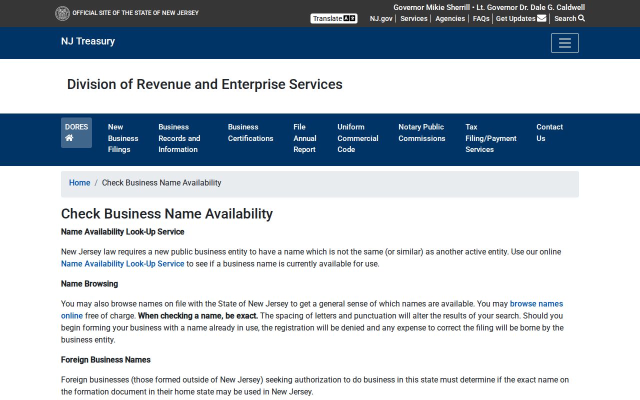 Livingston residents directory New Jersey business-name search